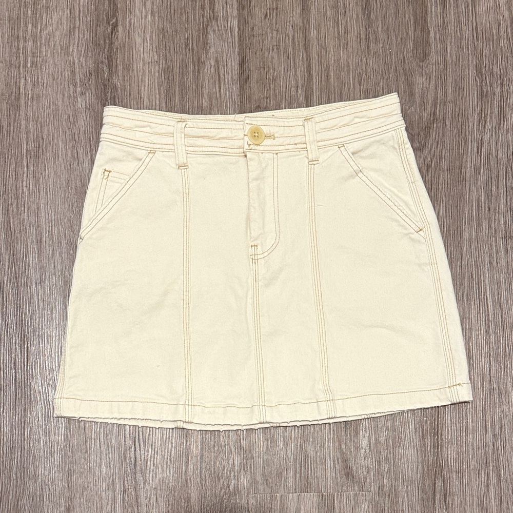 We The Free Cream Mini Skirt
